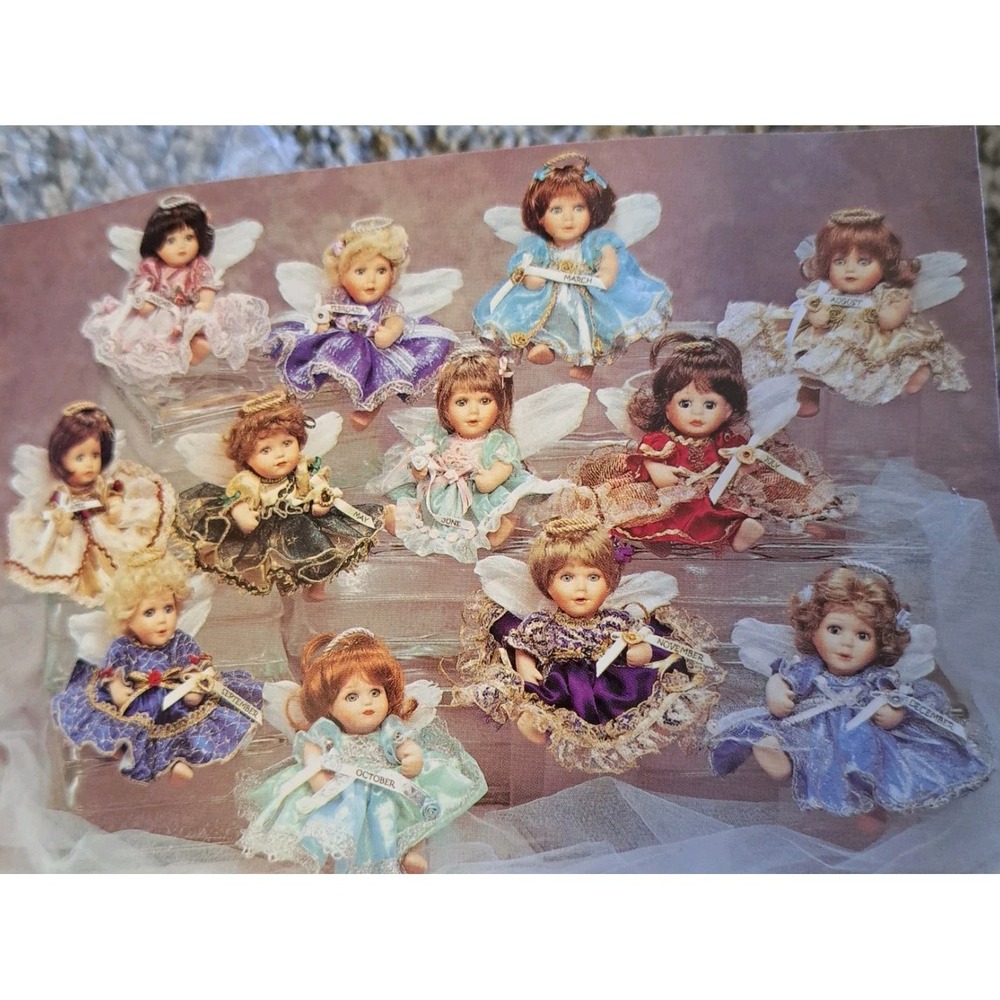 New in box 12 Angel Birthstone Porcelain Dolls-Treasury‎ Collection-Premiere Ed